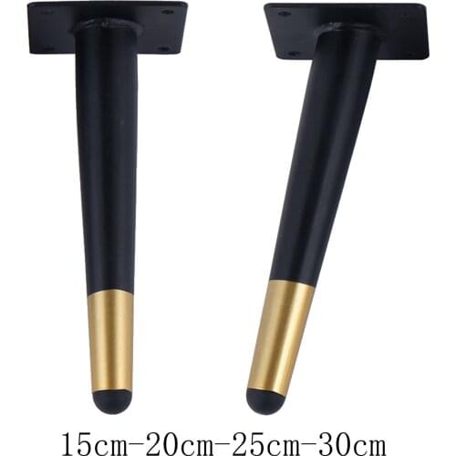 Replacement Furniture Table Legs Tapered Feet for Sofa Couch Drawers Dresser Chair 10-30CM Pre-drilled Mounting Plate