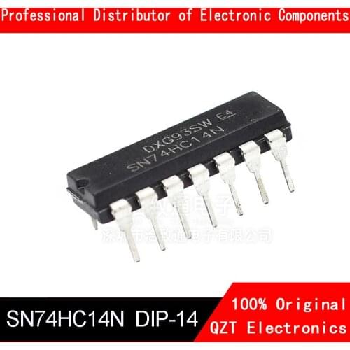 10PCS 74HC14 74HC14N SN74HC14 SN74HC14 DIP IC DIP-14 Six Schmitt Trigger Inverter New