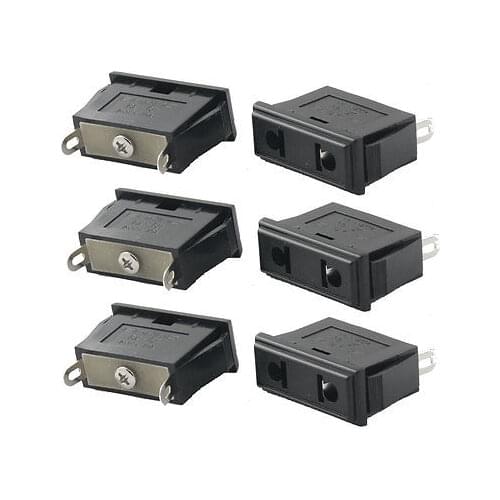 10 Pcs AC 250V 10A EU US 2 Pin Power Socket Oulet w 2 Pin Terminals