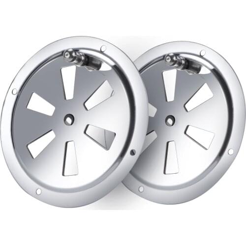 2x Adjustable Boat Stainless Steel Ventilation Grille Round Ventilation Grille Exhaust Grille Marine Accessories