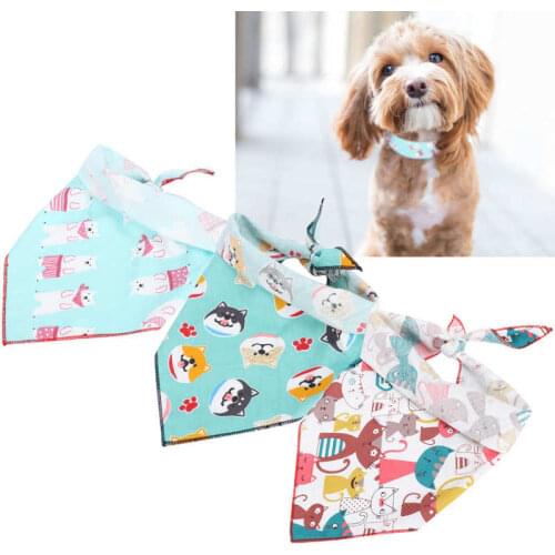 3Pcs Pet Dog Bandana Washable Puppy Cat Neck Scarf Collar Triangle Neckerchief Supplies Size S/L Optional