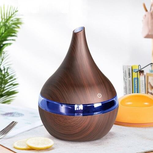 300ml USB Ultrasonic Air Humidifier Electric Aroma Air Diffuser Wood Essential Oil Aromatherapy Cool Mist Maker For Home