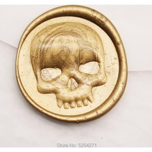 3D skull wax seal stamp relief skull seals invitation wax seals 3D wedding seals party wax seals