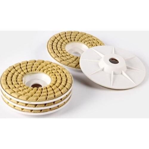 4 inch 100mm soft diamond resin polishing grinding pad marble stone granite for angle grinder