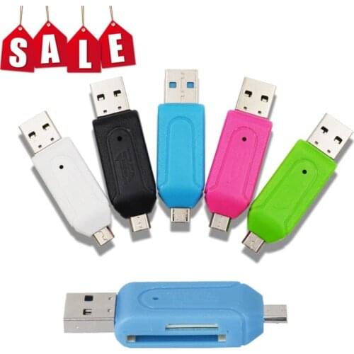 Type-c USB 2 In 1 Adapter Micro USB OTG To USB 2.0 SD Card Reader For Android Phone Support Hot Plug Easy To No External Power