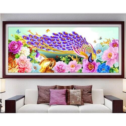 Peacock diamond painting 5d diy peony flower picture full diamond embroidery icon diamond mosaic China style home decoration