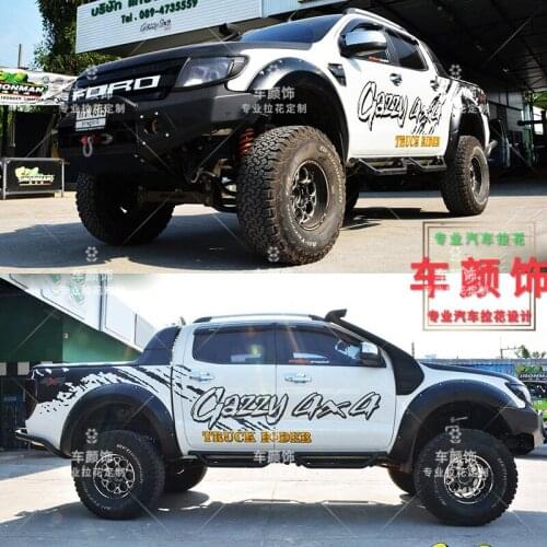 Car stickers FOR Ford Raptor F150 Custom personality off-road 4X4 door sticker pull flower
