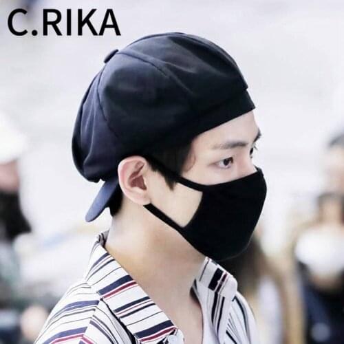 Korea Star Fashion Solid Wool Beret Men Women Autumn Winter Outdoor Warm Octagonal Cap Painter Hat Newsboy Caps Black Beret Hats