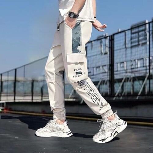 Streetwear Hip Hop Cargo Pants Mens Spring Summer Military Style Joggers Pants Men Baggy Pocket Casual Trousers Harem Pants