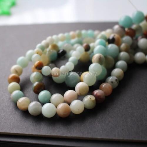 6mm 8mm 10mm Natural Amazonite stone beads Forest Loose beads 1 string about 40cm wholesale
