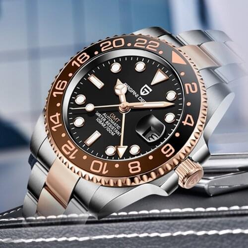 PAGANI DESIGN Top Brand NH35A Mechanical Watches Ceramic Bezel Stainless Steel Sports Waterproof Luxury Mens Watch Reloj Hombre