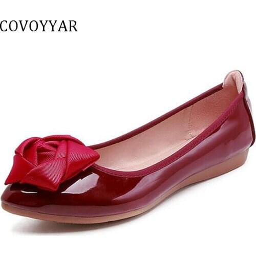 COVOYYAR 2019 Rose Women Shoes Ballet Flats Pointed Toe Slip on Loafers Ballerina Foldable Casual Lady Shoes Plus Size 41 WFS489