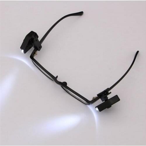 2PCS Clip Light Flexible LED Glasses Adjustable Mini Universal Book Reading Lamp Portable Clip On For Eyeglass Tool Clip On Book