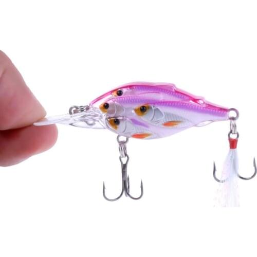 INFOF 100pcs Wobblers baits 6.5cm/6g 3D crankbaits Multiple Bionic fishing lures isca artificial crank baits fake lure fishing