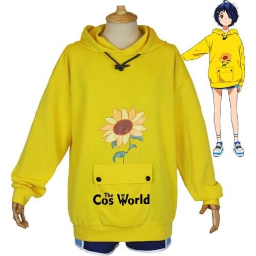 Wonder Egg Priority Ohto Ai Hoodie Hoody Shorts Outfits Anime Cosplay Costumes
