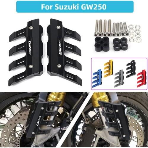 Laser Logo For Suzuki GW250 GW 250 GW-250 Motorcycle Accessories CNC Aluminum Front Mudguard Anti-Drop Slider Protector Cover