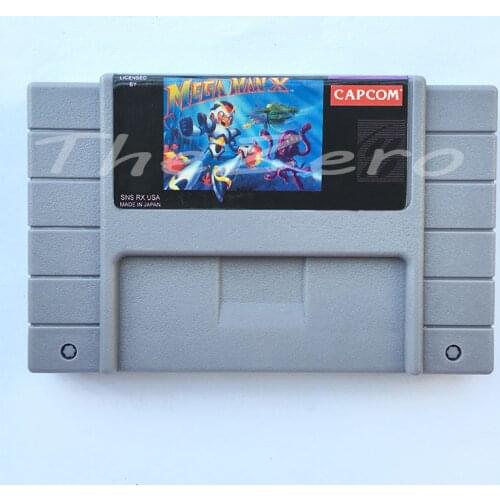 MEGAMAN X USA Version for 16 bit Game Card Cartridge Card for NTSC Game Player