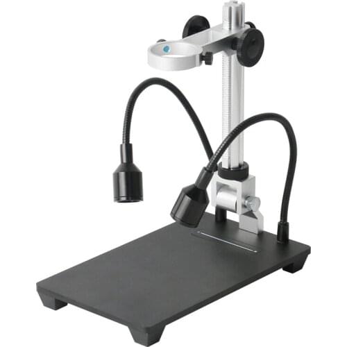 Metal USB VGA HDMI Digital Electronic Microscope Camera Stand Holder Bracket Table With Light Illumination LED Adjsutable Touch