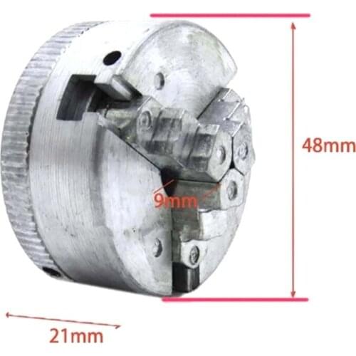 B2RA Mini Drill Chuck Manual Self Centering Metal 3-Jaw Chuck Clamp W/ 2 Chuck Key for c.c Lathe Machine Tool