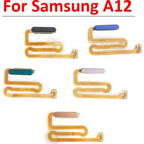 New Home Button Return Key For Samsung Galaxy A12 A125 A125F Fingerprint Sensor Flex Cable With Power On Off Flex Cable