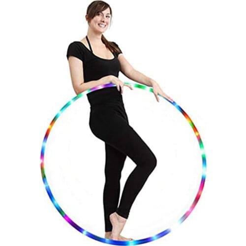 NEW Fashionable 24LEDs Lights Fitness Circle Colorful LED Fitness Weight Loss Circle For Dancing Show Performance