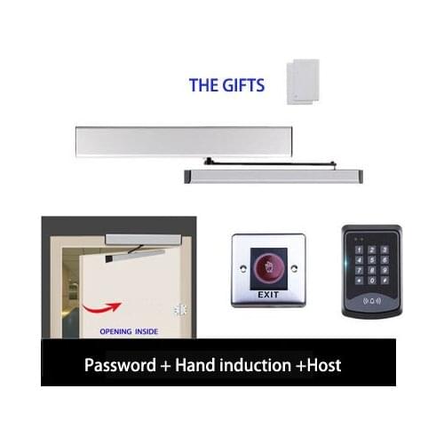 OMATE microwave motion IR sensor Remote control Automatic Swing Door gate Opener single leaf 100kg loading weight kit 2