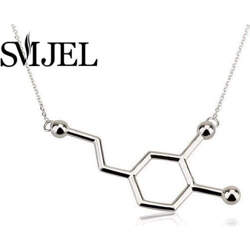 SMJEL Wholesale for Necklace Dopamine Molecule Necklace Chemistry Necklace Structure Necklace 30pcs-N140