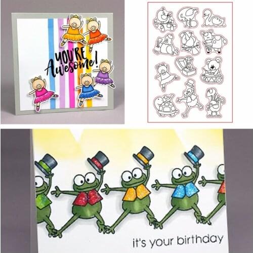 Adorable Animals Clear Stamps For DIY Card Making Kids Transparent Silicone Stamp new 2019