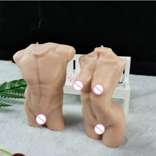 PRZY Man Woman Body Soap Molds 3D Human Candle Mold Silicone Gypsum Chocolate Candle Valentines Day Cake Mold Clay Resin Moulds