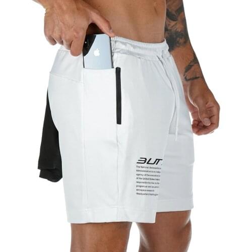 Bermuda Mens Fitness Shorts Summer New Mens Muscle Fitness Breathable Quick-drying Sports Shorts Jogger Sports Pocket Design