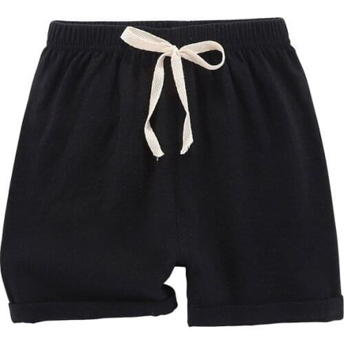 Newborn Baby Black Shorts for Boys Casual Solid Baby Kids Short Pants Girls Shorts Summer Thin Cotton Soft Baby Children Clothes