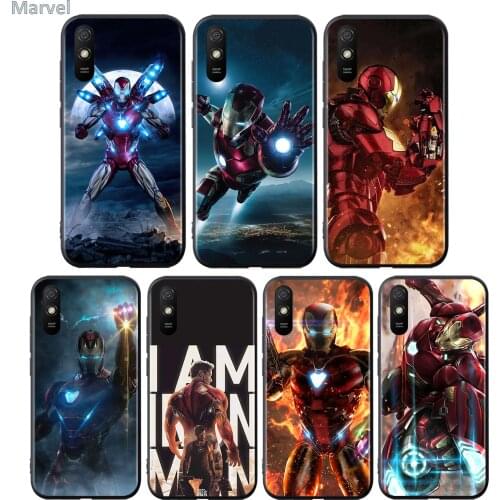 Marvel Iron Man Silicone Cover For Xiaomi Redmi 9 9T 9C 8 7 6 Pro 9AT 9A 8A 7A 6A S2 5 5A 4X Plus Phone Case