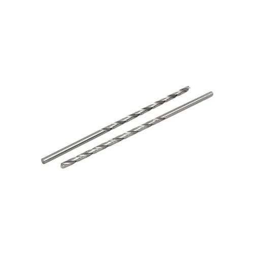 5.5mm Dia 200mm Long HSS Straight Round Shank Twist Drill Bit Drilling Tool 2pcs