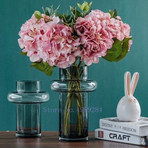 Glass Vase Abstract Geometry Transparent Hydroponic Flower Arrangement Modern Home Decoration Wedding Flower Vase Accessories