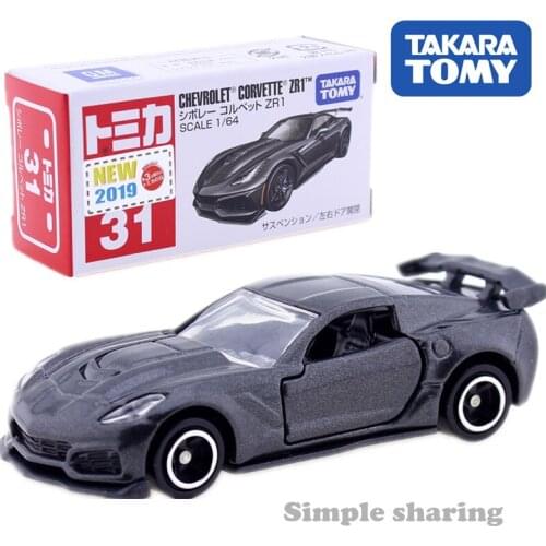 Takara Tomy Tomica No.31 Chevorolet Corvette ZR1 Scale 1/64 Car Hot Pop Kids Toys Motor Vehicle Diecast Metal Model