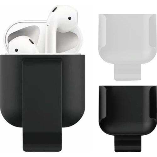 Vococal Ultra-Light Silicone Earphone Case Bracket Belt Clip Pocket Holder Holster for Apple AirPods Charging Cover Accessories