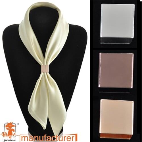 New arrival high quality copper Silk Scarf Buckle Elegant Square accessories jewelry
