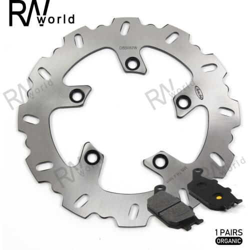 Motorcycle 1 Set CNC Rear Brake Discs Rotors & Brake Pads For YAMAHA FZ6 FAZER S2 2007-2008 / FZ1 1000 2010-2014 2011 2012 2013