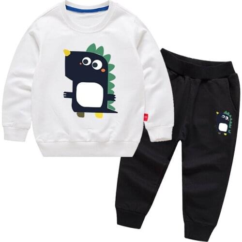 ZWF1301 boys clothing set autumn fashion style children tracksuit set character pattern tops+pants suit boys clothes