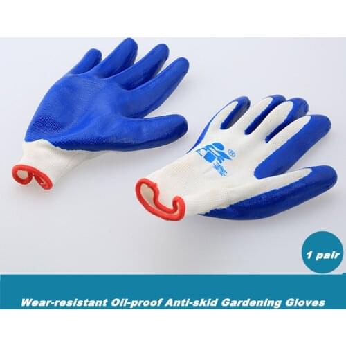 1 pair Labor Protection Protective Gloves Wear-resistant Oil-proof Anti-skid Gardening Gloves Comfortable working gloves