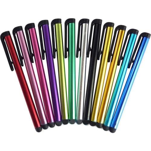 100 Pcs/Lot Mini Pen Universal Capacitive Screen Stylus Pen With Dust Plug For Touches Screen For Tablet PC Drop Shipping