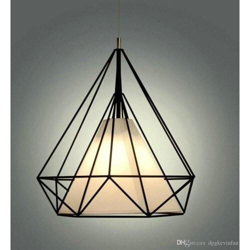 2021 LED Pendent Lights Simple American Rretro Pendent Light LED Chandeliers Diamond Cage Bar Single Head Pendent Lamp