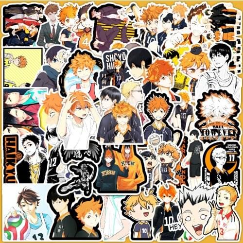 52 sheets/set Japanese anime Haikyuu!! Super fire cartoon graffiti sticker Trolley Case sticker notebook refrigerator car waterp