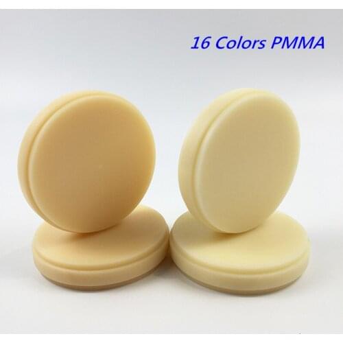 6 Pieces OD98*18mm/20mm/22mm/25mm Open System Dental PMMA Puck Discs for Temporary Crowns 18 Colors