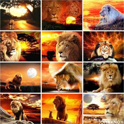 Lion Diamond Painting 5D Diy Diamond Embroidery Full Round& Square Drill Diamond Mosaic Cross Stitch Home Decor