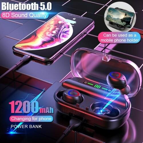 Bluetooth Earphones Mini TWS 5.0 Wireless Earbuds Earphone With Charging box Sports Headset With Power Display mobile headphones