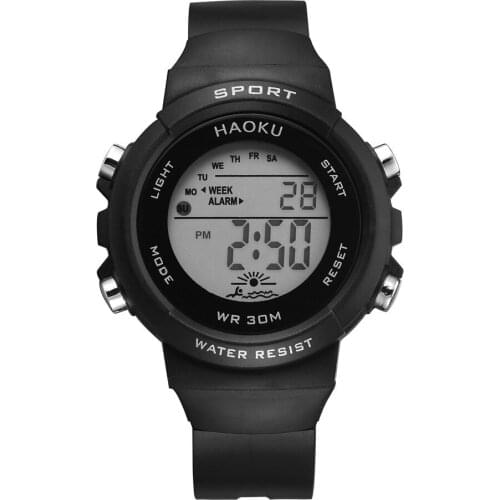 LED Watch For Men Outdoor Sports Silicone Strap Digital Waterproof Wristwatch Women Fashion Casual Multifunction Watch Religo