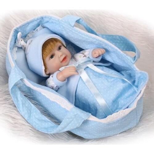 11" 28CM Baby-reborn boy dolls Silicone vinyl Realistic and Lifelike Newborn Babies mini lovely bonecas kids toys