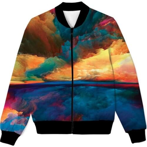 2 Styles Real American US Size Colored World Explosions 3D Sublimation Printing Plus size 3XL 4XL 5XL 6XL Zipper Up Jacket