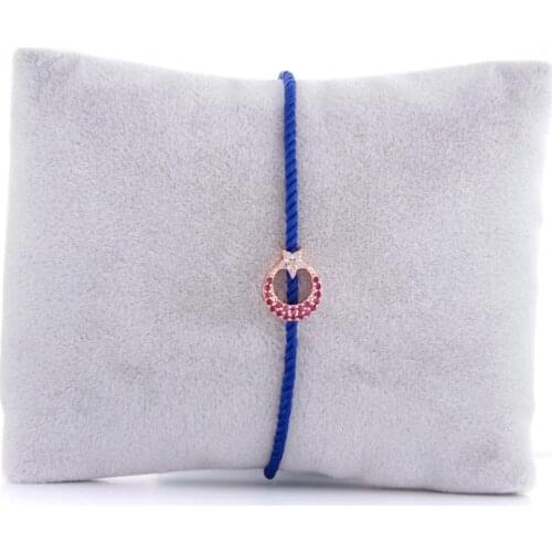 Moon Star Figured Zircon Cubic Zirconia İp Bracelet